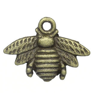 Bee Charm, Bronze Tone