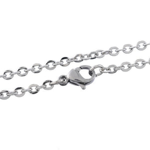 Link Chain Necklace, Stainless Steel Silver