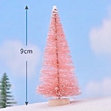 Christmas Bottle Brush Tree, Pink 3 5/8” tall