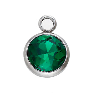 Birthstone Charm, May emerald