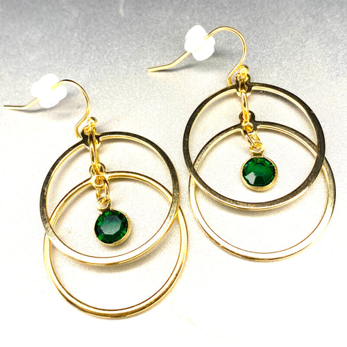 Ariel Signature Earrings, emerald green