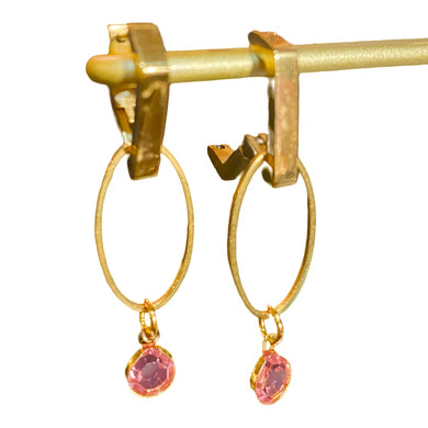 Luna Earrings, powerful pink