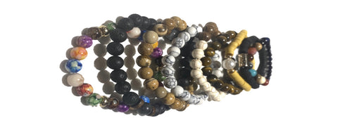 Bracelets, Stretch, Natural Stones, 13 styles