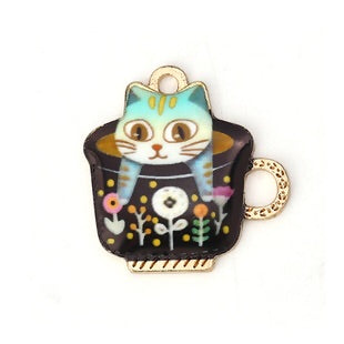 Cat in a Cup Charm
