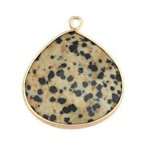 Gemstone/Natural Stone Khaki & Black & Gold Speckled large