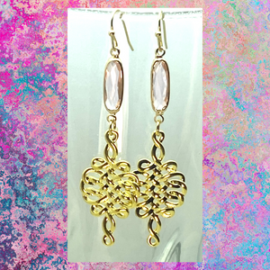 GOLD FOIL Collection: Queen Crystal Earrings (designed Fall 2022)