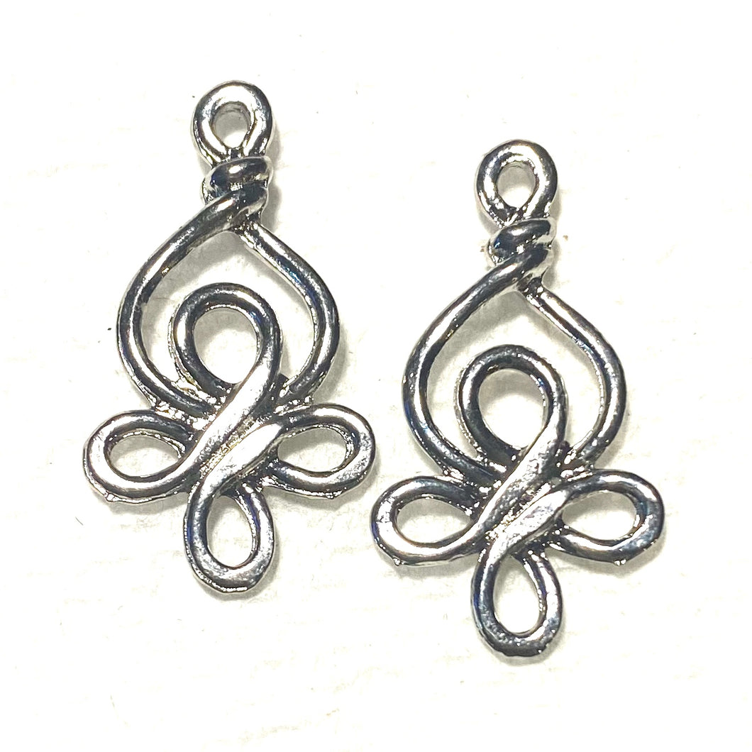 Knots pair of earring charms (June)