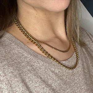Beth Necklace, Thick Link, 17 3/4”