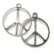 Load image into Gallery viewer, Peace Sign pair of earring charms (Nov)