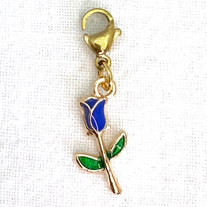 Blue Rose Charm