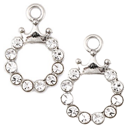 Xtra option, Tiara Top with Circle of Crystals pair for Ear Candy C hoops