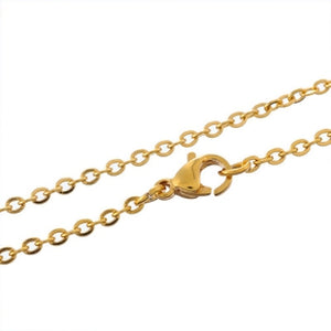 Link Chain Necklace, Goldplated, 17 1/2”
