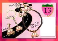 Load image into Gallery viewer, Pink Car Earrings