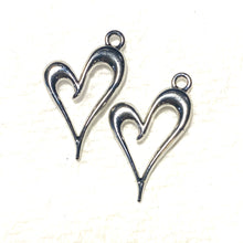Load image into Gallery viewer, Hearts pair of earring charms (Feb)