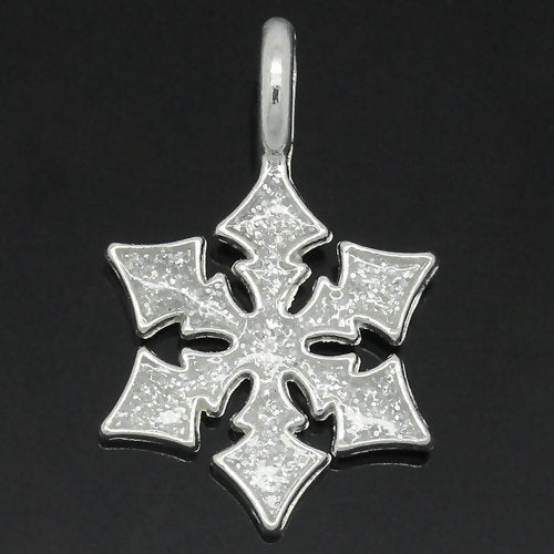 Christmas Snowflake with lacquered glitter