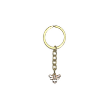 Load image into Gallery viewer, Bee Keychain, Pink with crystals