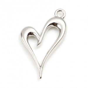 Heart Outline single charm (pairs for earrings are under Ear Candy)
