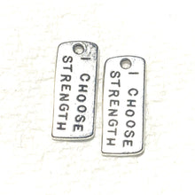 Load image into Gallery viewer, I CHOOSE STRENGTH pair of earring charms (Apr)