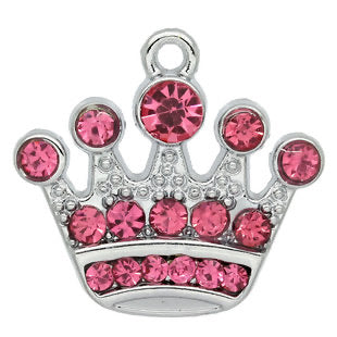 Tiara Charm, Pink Crystals (JUNE Bling Your Bag)