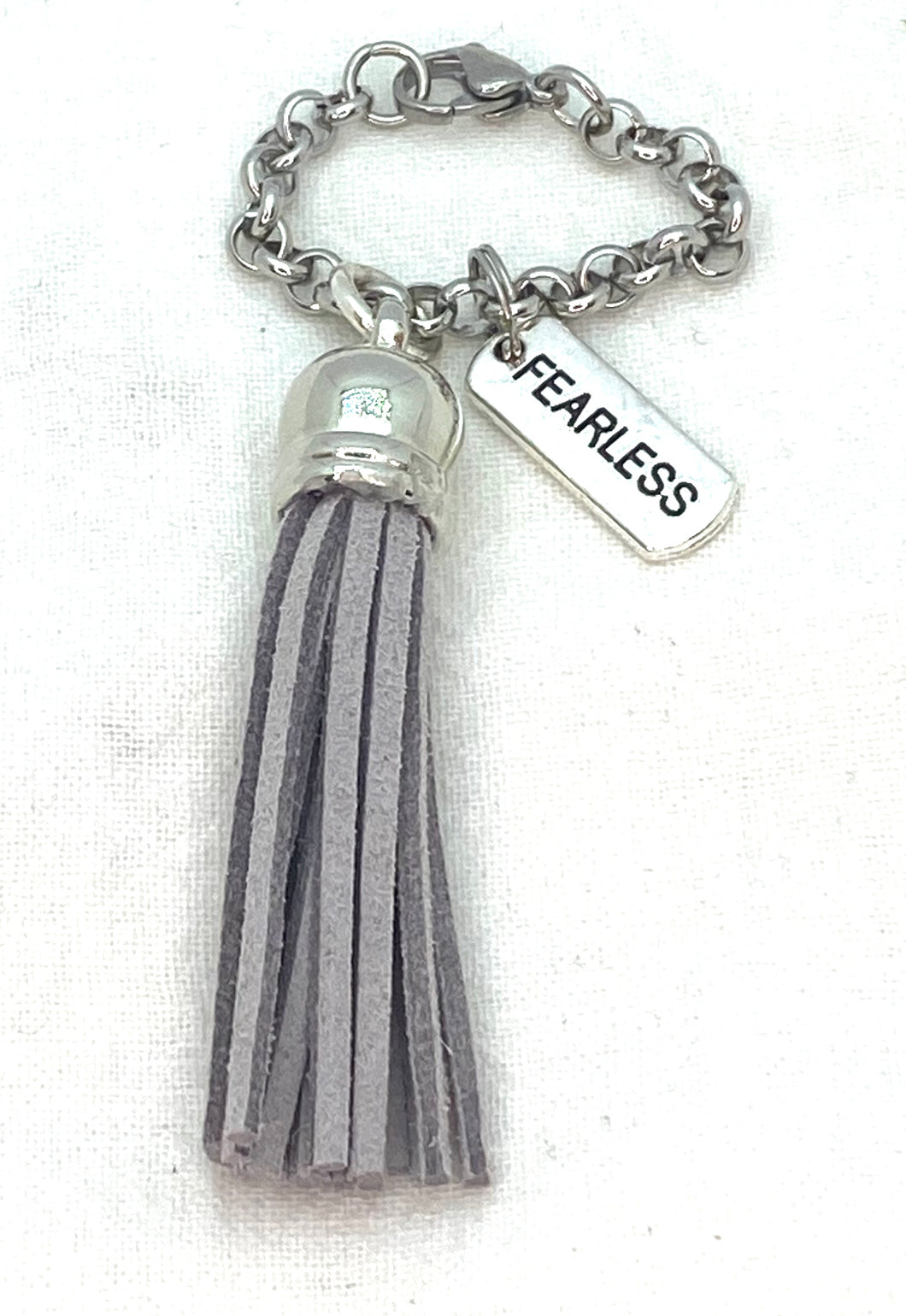 Keychain, FEARLESS with Tassel, we choose the tassel color