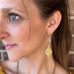 GOLD FOIL Collection: Queen Crystal Earrings (designed Fall 2022)