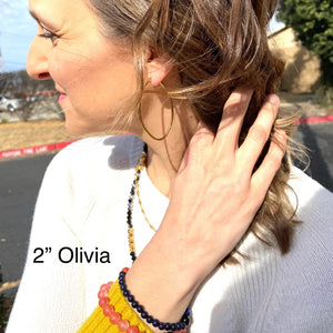 Olivia Hoops, Gold Plated Stainless Steel